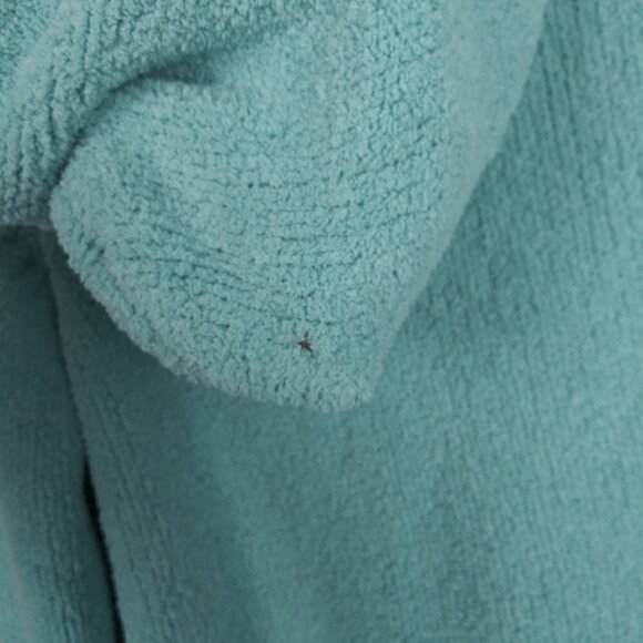 COLUMBIA SPORTSWEAR aqua chunky knit fluffy soft hoodie zip sweater sz.L - Picture 8 of 9